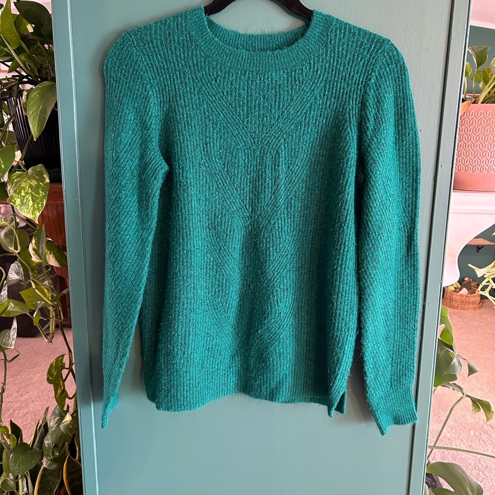 LOFT Emerald Green Knit Sweater Saint Patrick’s Day Spring